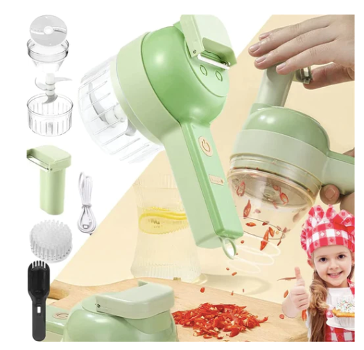 Triturador Multifuncional Elétrico 4 em 1 - Mini Slicer