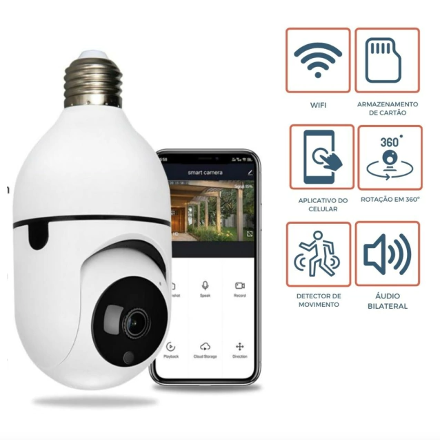 FRETE GRÁTIS - Câmera de Segurança Inteligente SafeHome® Wifi FullHD Original