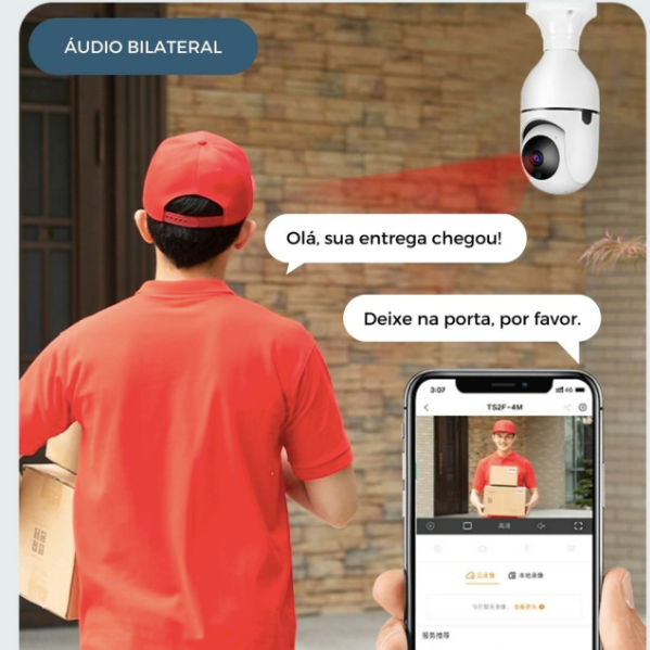 FRETE GRÁTIS - Câmera de Segurança Inteligente SafeHome® Wifi FullHD Original